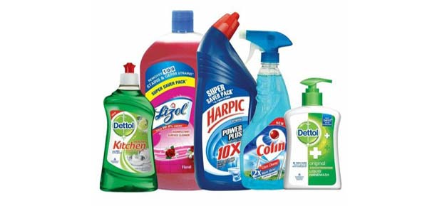 Household cleaning product samples